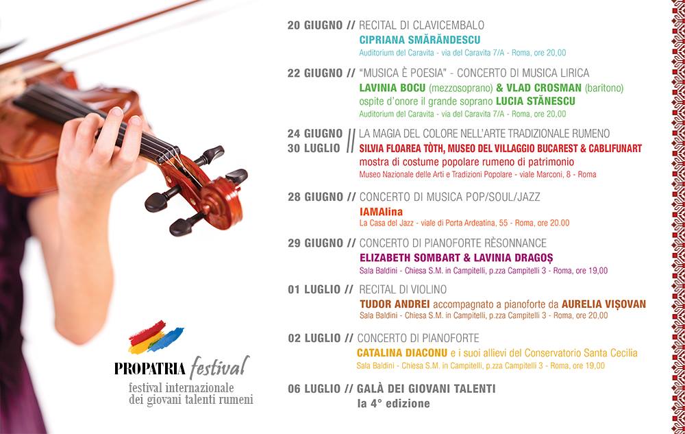 Propatria 2014 - Festival Internazionale dei Giovani Talenti Rumeni